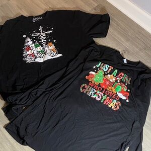 (2) Love in Faith Christmas Shirts 2X & 3X